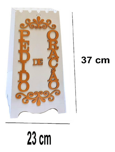 Gazofilácio Pedidos De Oração Igreja Em Mdf Pintado Branco