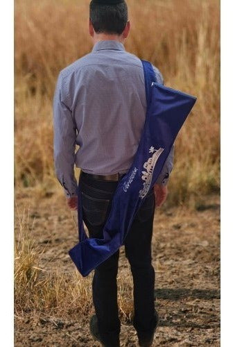 Capa De Shofar De Antílope 110 Cm Veludo - Jerusalém Israel