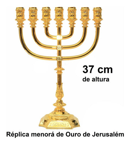 Candelabro Menorah Sete Pontas - Menora Grande - De Israel