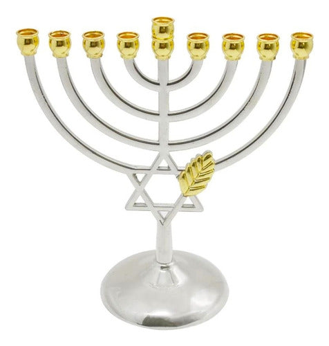 Candelabro 9 Velas - Menorá - Hanukkah Chanukiá De Israel
