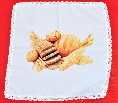 Kit 4 Peças De Toalhas De Decoração Para Santa Ceia Branca