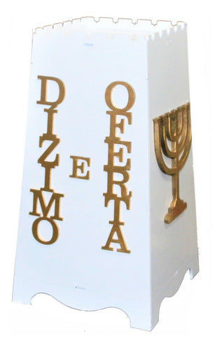Gazofilácio Dízimos E Ofertas Igreja Em Mdf + Porta Envelope