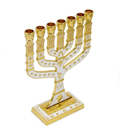 Candelabro Sete Pontas - Menora 28cm - 12 Tribos - Israel 2