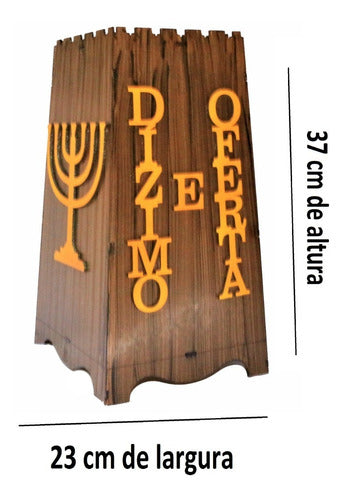 Gazofilácio Dízimos E Ofertas Igreja Em Mdf + Porta Envelope