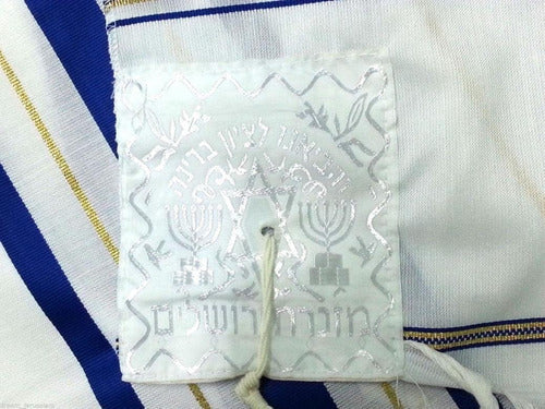 Talit Branco Com Dourado - Original De Israel - Talitania