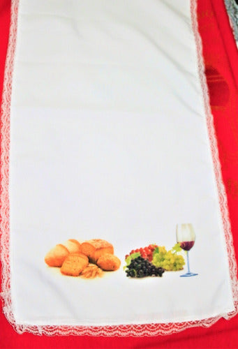 Kit 4 Peças De Toalhas De Decoração Para Santa Ceia 2 Metros