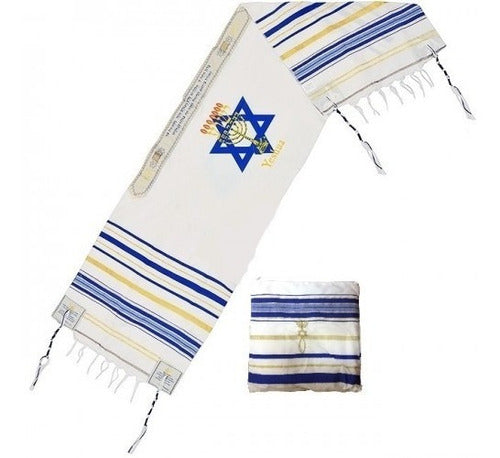 Talit Messiânico Original De Israel Com Pequenos Defeitos
