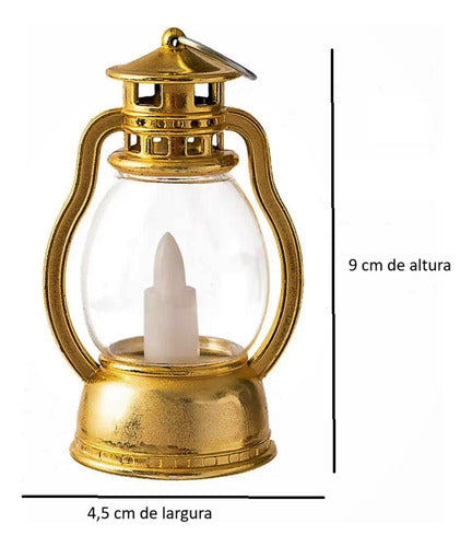 Kit 3 Vela Decorativa Luminária De Led Lamparina Campanha