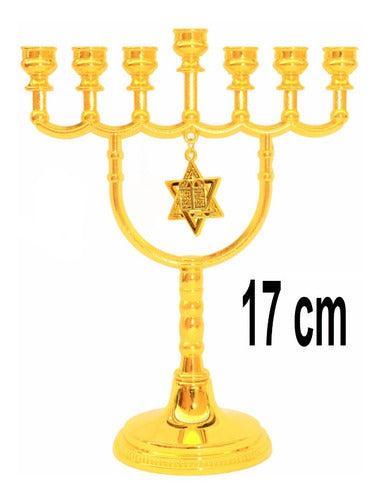 Candelabro Sete Pontas - Menora 17cm - Original De Israel 2