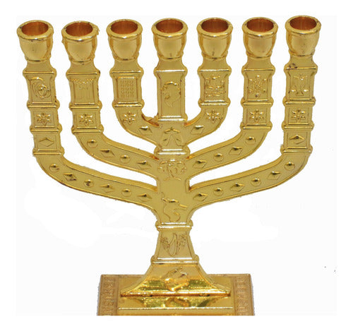 Candelabro Sete Pontas - Menora 12cm - 12 Tribos - Israel 3