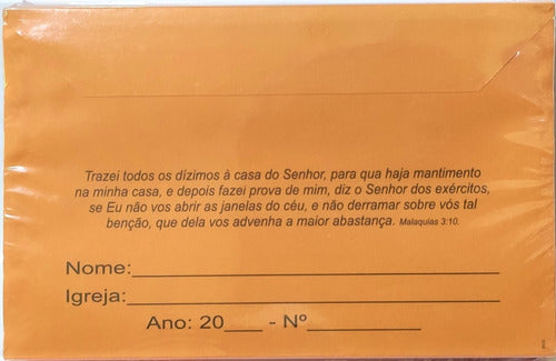 Envelope De Dízimo E Oferta Pacote C/100 Unidades # E8