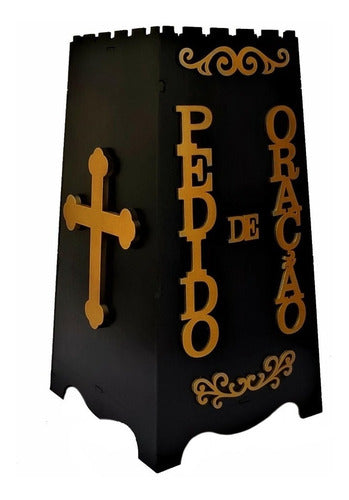 Gazofilácio Pedidos De Oração Igreja Em Mdf Pintado Preto