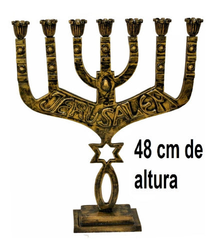 Candelabro Sete Pontas - Menorah Grande