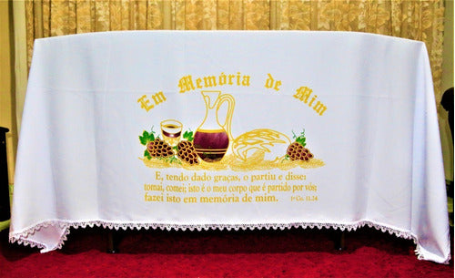 Kit 4 Peças De Toalhas De Decoração Para Santa Ceia 2 Metros