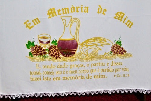 Kit 4 Peças De Toalhas De Decoração Para Santa Ceia 2 Metros