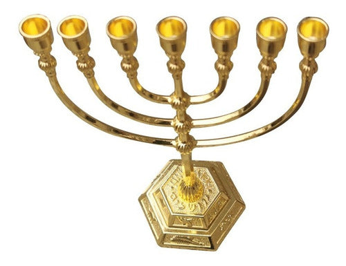 Candelabro Sete Pontas - Menorá - Importada De Israel