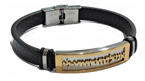 Pulseira Preta Com Escrita Em Hebraico Ani Ledodi