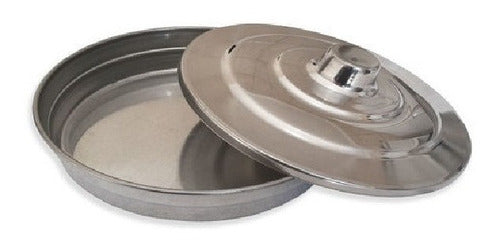 Kit Com 2 Bandejas Pratas Cálices E Pães Para Santa Ceia