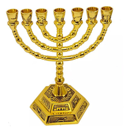 Candelabro Sete Pontas - Menorá - Importado De Israel
