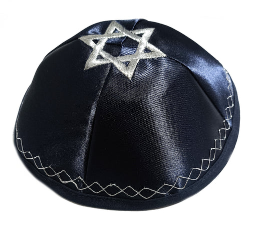 Kipa Judaico Estrela De Davi Azul /original De Israel