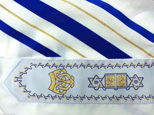 Talit Branco Com Dourado - Original De Israel - Talitania