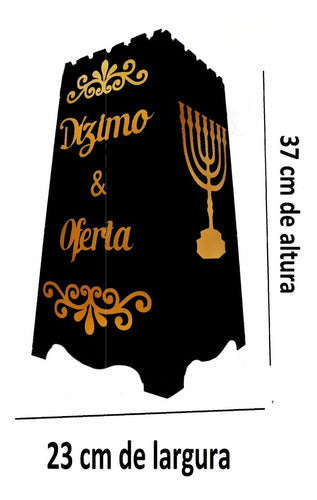 Gazofilácio Dízimos E Ofertas Igreja Em Mdf Pintado Menorá