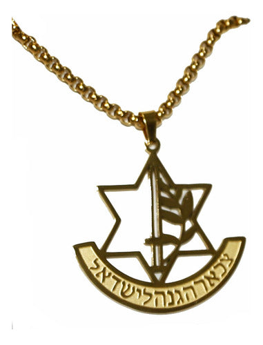 Corrente Colar Judaica Estrela De Davi, Exercito Israel