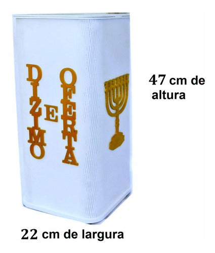 Gazofilácio Dízimos E Ofertas Igreja Pintado Em Mdf