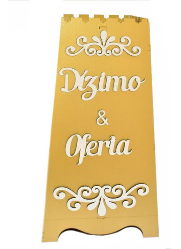 Gazofilácio Dízimos E Ofertas Igreja Em Mdf Pintado Menorá