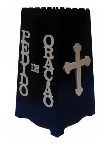 Gazofilácio Pedidos De Oração Igreja Em Mdf Pintado Preto