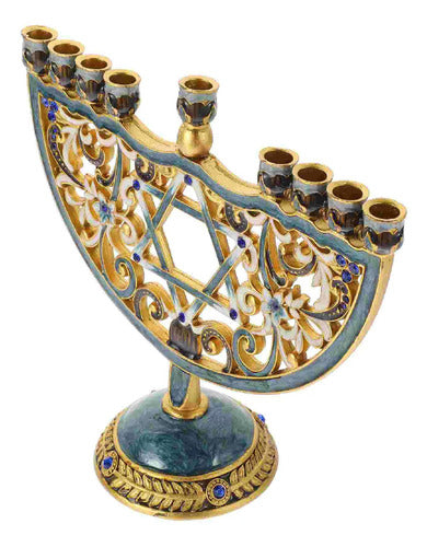 Candelabro 9 Velas - Menorá - Hanukkah Chanukiá De Israel