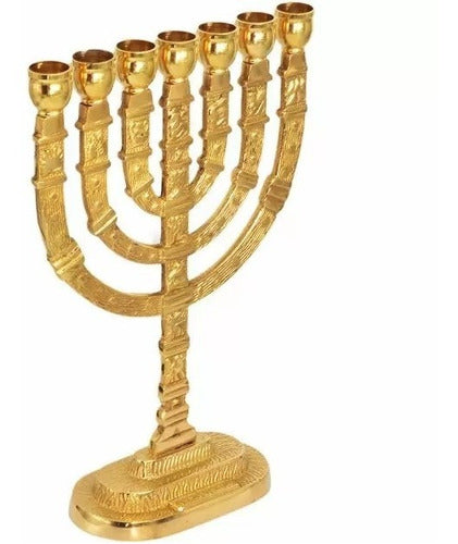 Candelabro Sete Pontas - Menora - Original De Israel