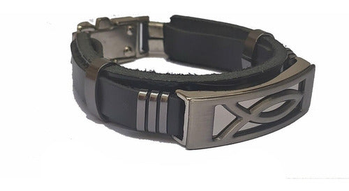 Pulseira Preta Com Simbolo Messiânico - De Israel