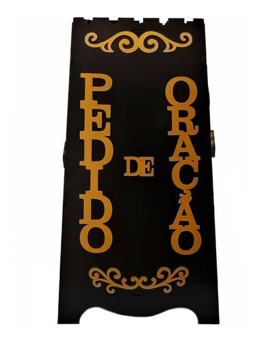 Gazofilácio Pedidos De Oração Igreja Em Mdf Pintado Preto