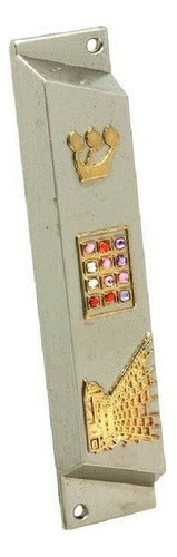 Mezuzá Judaico 10 Cm + Pergaminho - De Israel - 12 Tribos