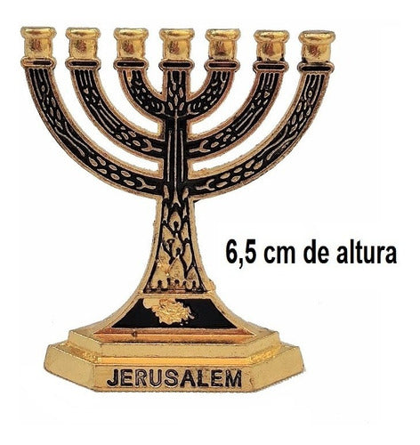 Candelabro Sete Pontas - Menora Pequena - Imp. De Israel