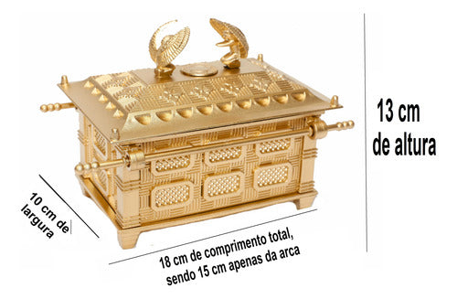 Arca Da Aliança Grande Dourada 18cm
