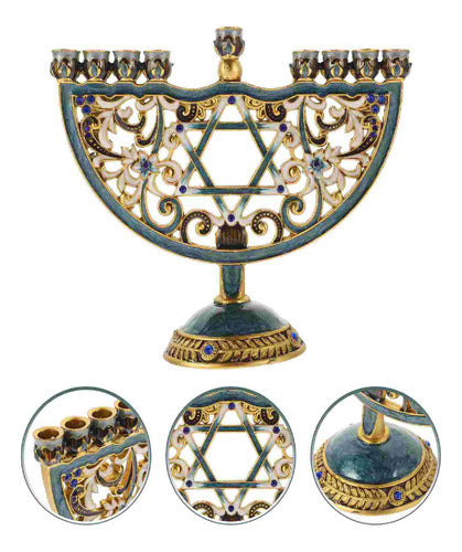 Candelabro 9 Velas - Menorá - Hanukkah Chanukiá De Israel
