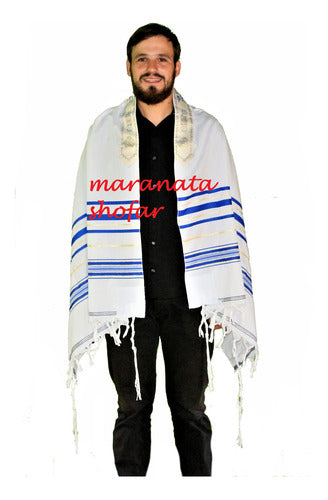 Talit Messiânico Grande De Israel Com Pequenos Defeitos
