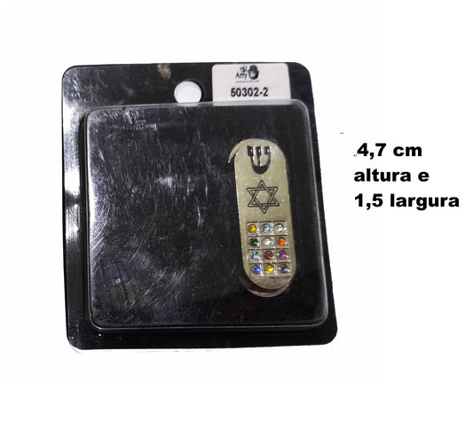 Mezuzá Judaico Para Carro Dourado