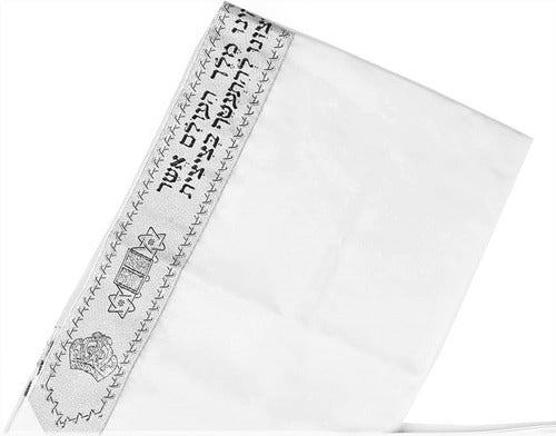 Talit Ortodoxo Preto Com Prata 60x180 Cm - De Israel