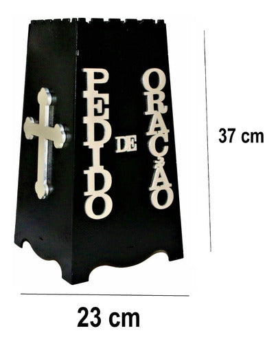Gazofilácio Pedidos De Oração Igreja Em Mdf Pintado Preto