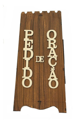 Gazofilácio Pedidos De Oração Igreja Em Mdf Pintado Menora
