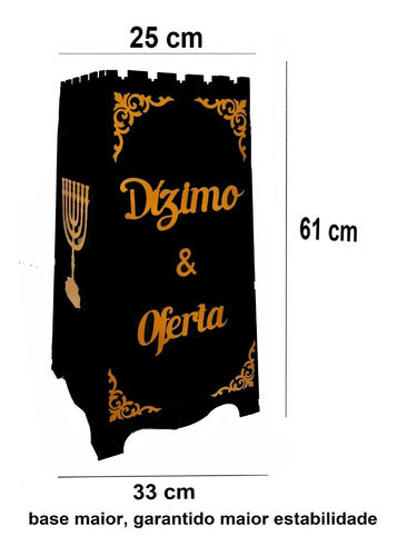 Gazofilácio Dízimos E Ofertas Igreja (grande) Pintado Em Mdf