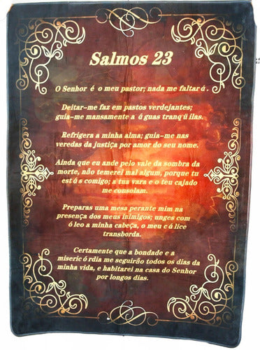Tapete Cristão Salmos 23 - Decoração - 120 X 160 Cm