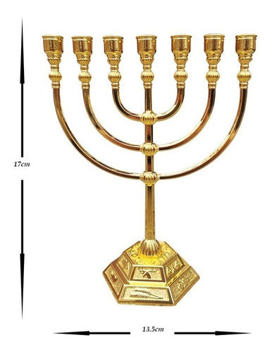 Candelabro Sete Pontas - Menorá - Importada De Israel