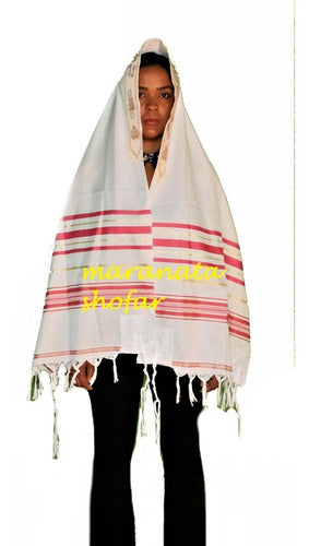 Talit Totalmente Rosa - 55 X180 Cm - Importado De Israel