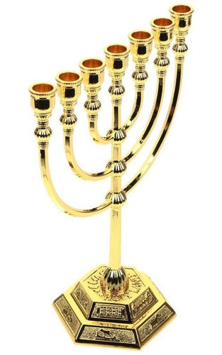 Candelabro Sete Pontas - Menorá - Importada De Israel
