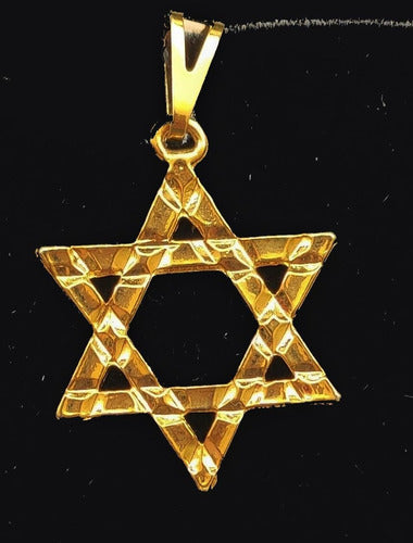 Pingente Estrela De Davi Dourado - Direito De Israel :
