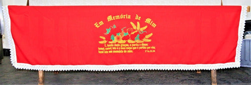 Toalha Forro De Decoração Para Santa Ceia 2 Metros